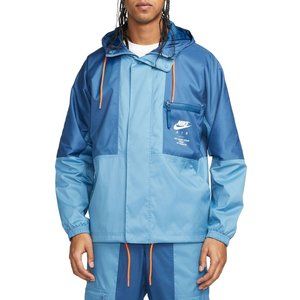Nike Air Woven Lined Jacket Men's Water Repellant Coat Blue DD6442-476